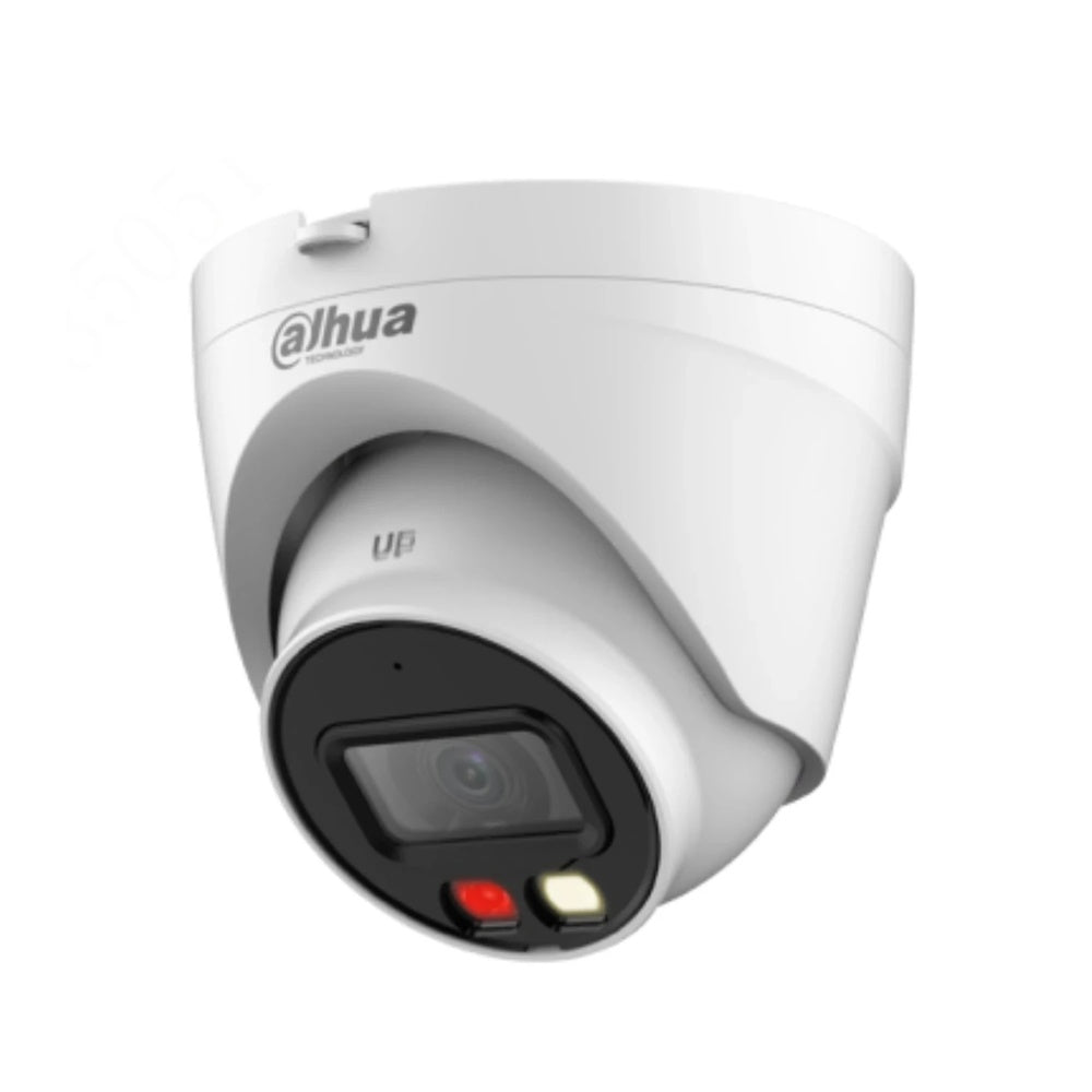 Camara IP Dahua Domo 2MP Metal Plastico Smart Dual Light Microfono Luz 30m SMD Plus 12Vdc PoE IP67 IPC-HDW1239V-A-IL-S6-QH
