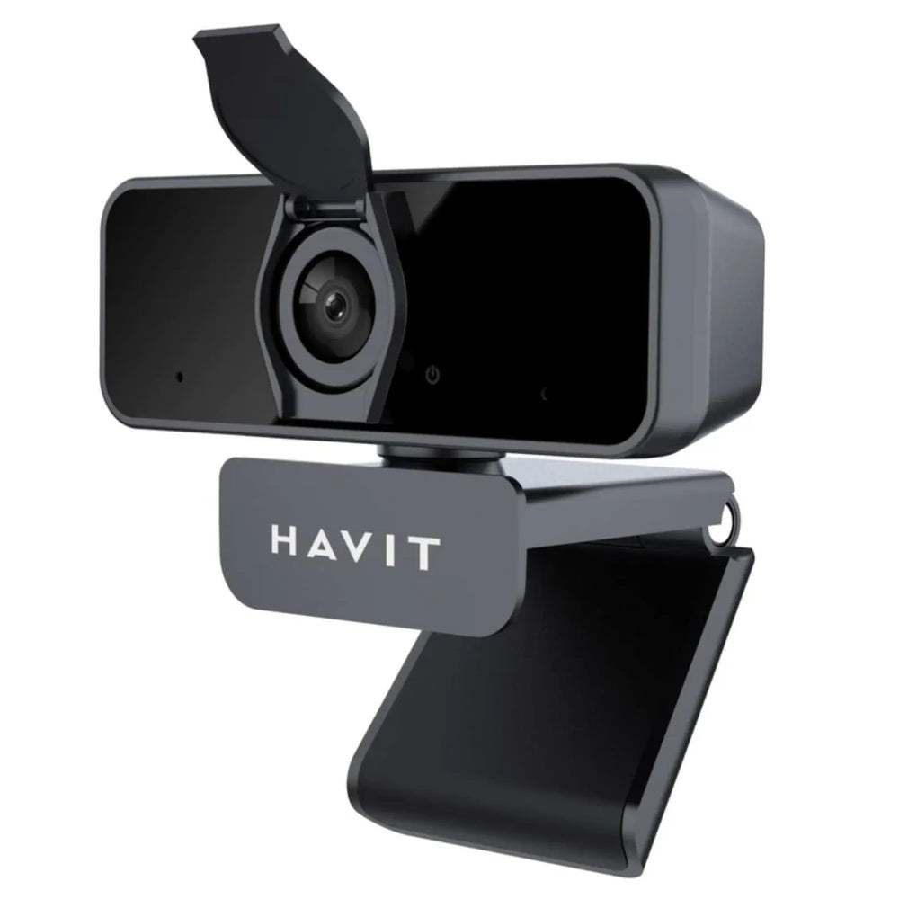 Camara Web Havit 2MP Sensor CMOS 30fps Proteccion de Privacidad con Tapa Fisica Delantera Puerto USB-A 2.0 HV-HN11P