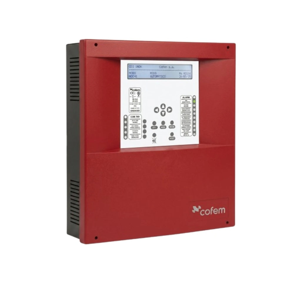 Central de Incendio Cofem Direccionable de 2 Bucles 99 Puntos por Bucle Certificado UL CE Comunicacion USB QUARTZ02BROJ