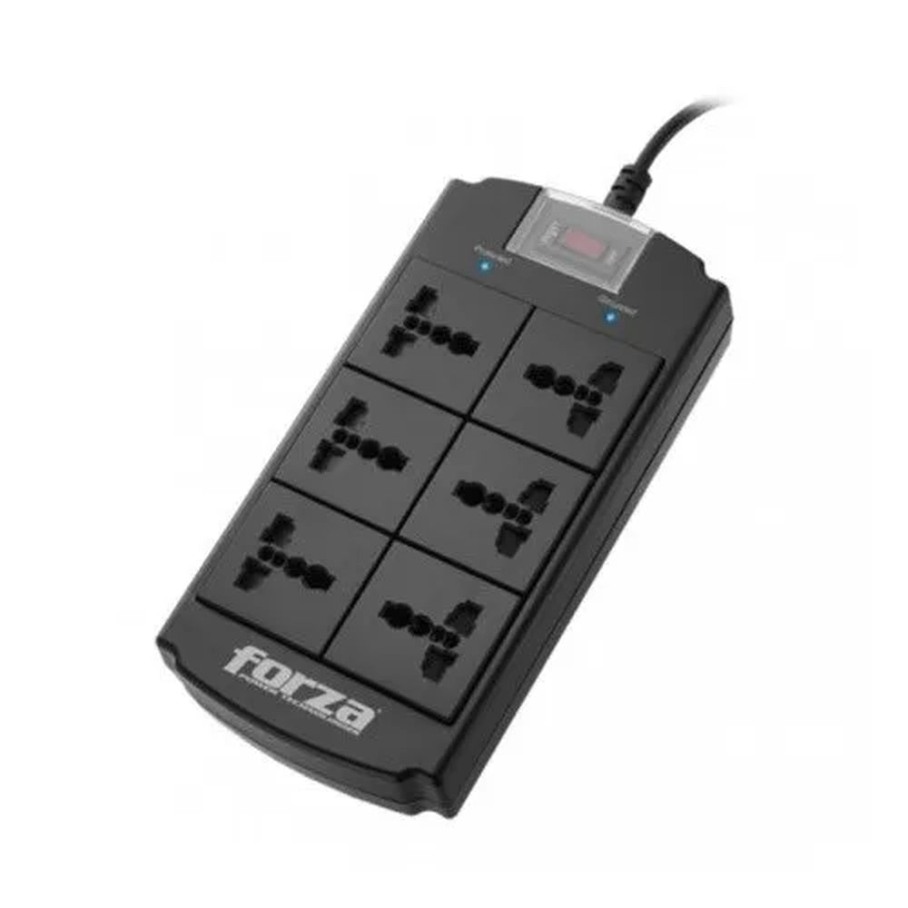 Protector de Sobretension Forza 1800Watts 1080J con 6 Salidas Nema 5-15P Luz LED Estado PFSP-06MN