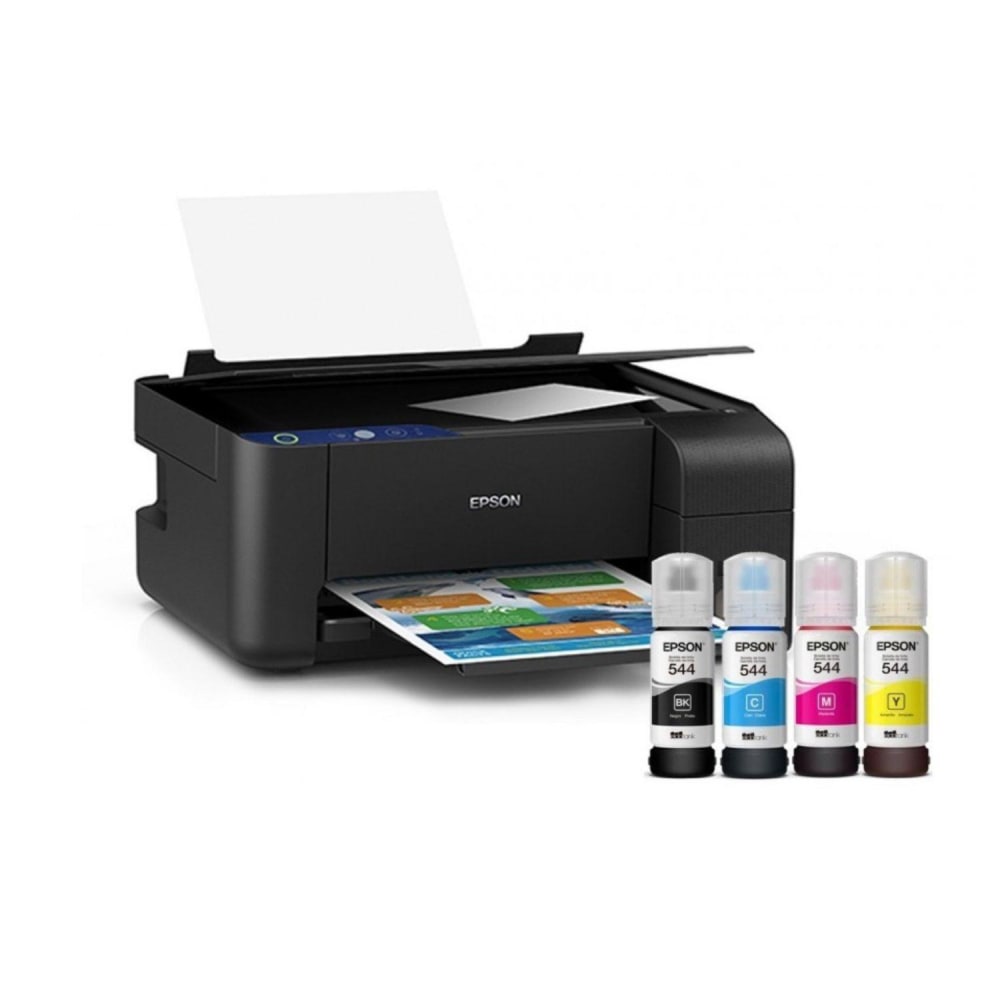Impresora Epson Multifuncional L3210 Impresora Escaner Copiadora con Sistema de Tinta Continuo Original Conectividad USB C11C
