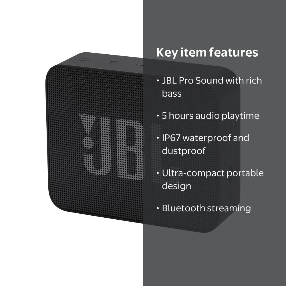 Parlante JBL Go Essential 2 Sonido JBL Pro BTv4.2 Bateria hasta 5 horas IP67 color Azul JBLGOES2BLUAM