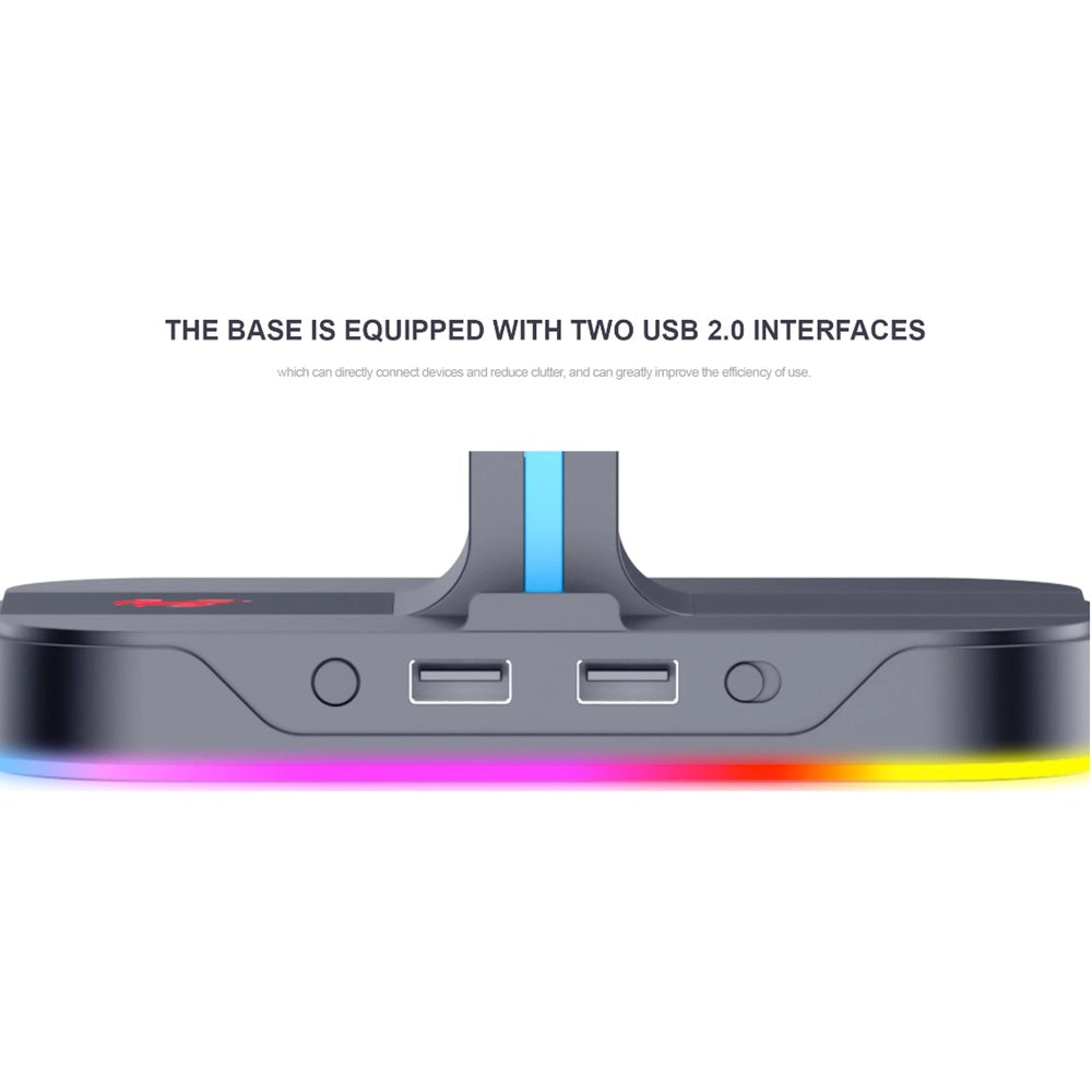 Soporte para Audifono Havit RGB Hub USB 2.0 TH650