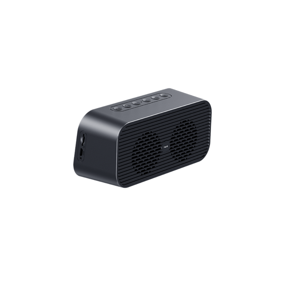 Parlante Bluetooth Havit Reloj Despertador Alarma Recargable con bateria hasta 6 horas color Negro M3.