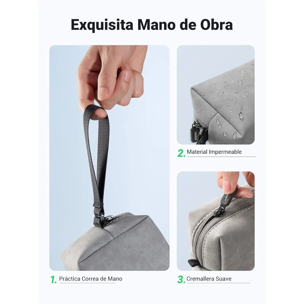 Bolsa Organizador de Viaje Ugreen para Cables y Accesorios Impremeable 19x12x8cm Material Premium y Resistente 80520