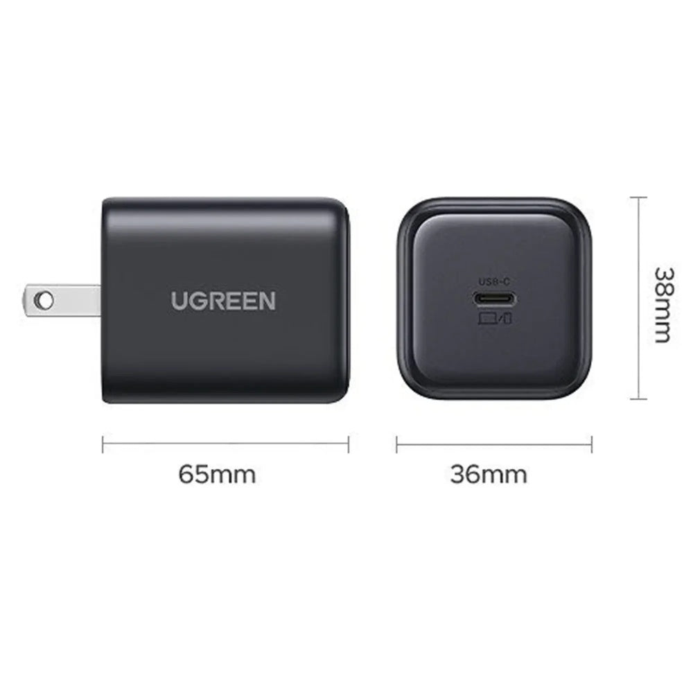 Cargador Ugreen 45W GaN Ultra Rapido Tecnologia PPS Inteligente Compatibilidad Universal 65050B