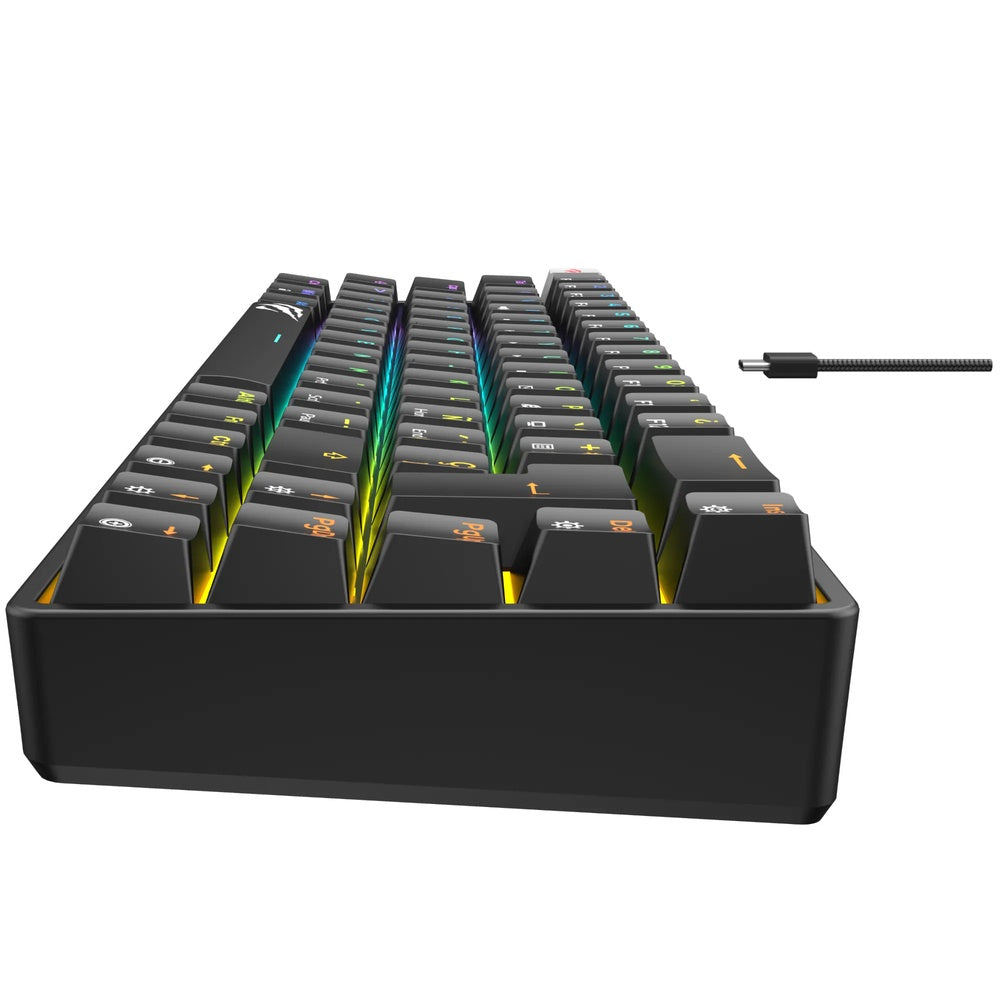 Teclado Mecanico Havit RGB Multiplataforma Red Switch Cable 1.8m Puerto USB-C KB860L-SP-BK