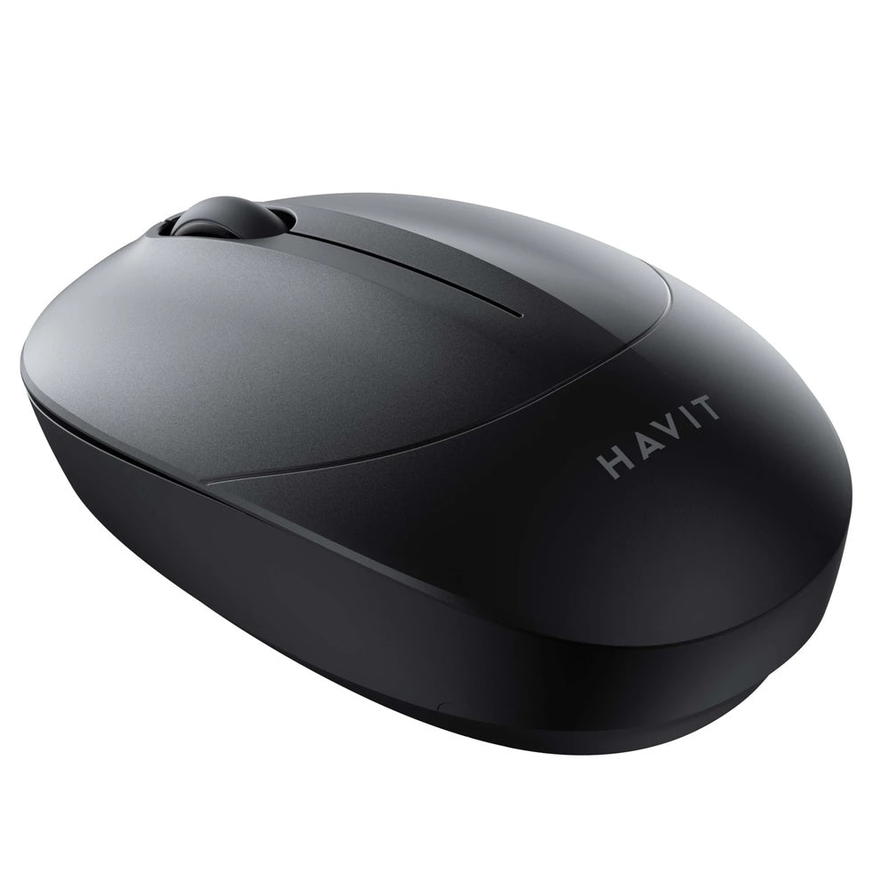Mouse Havit Inalambrico 1600DPI 3 Botones Conexion Dual 2.4GHz y USB Alcance 10m color Negro MS54GT-BK