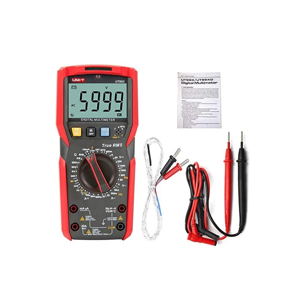 Multimetro Digital Uni-t RMS hasta 1000V AC DC 20Amp AC DC UT89X