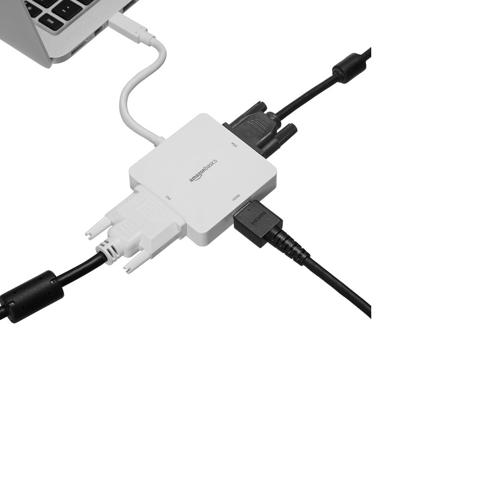 Adaptador Hub Amazon Basic Mini Display Port Thunderbolt 2 a HDMI VGA DVI JVAR_5