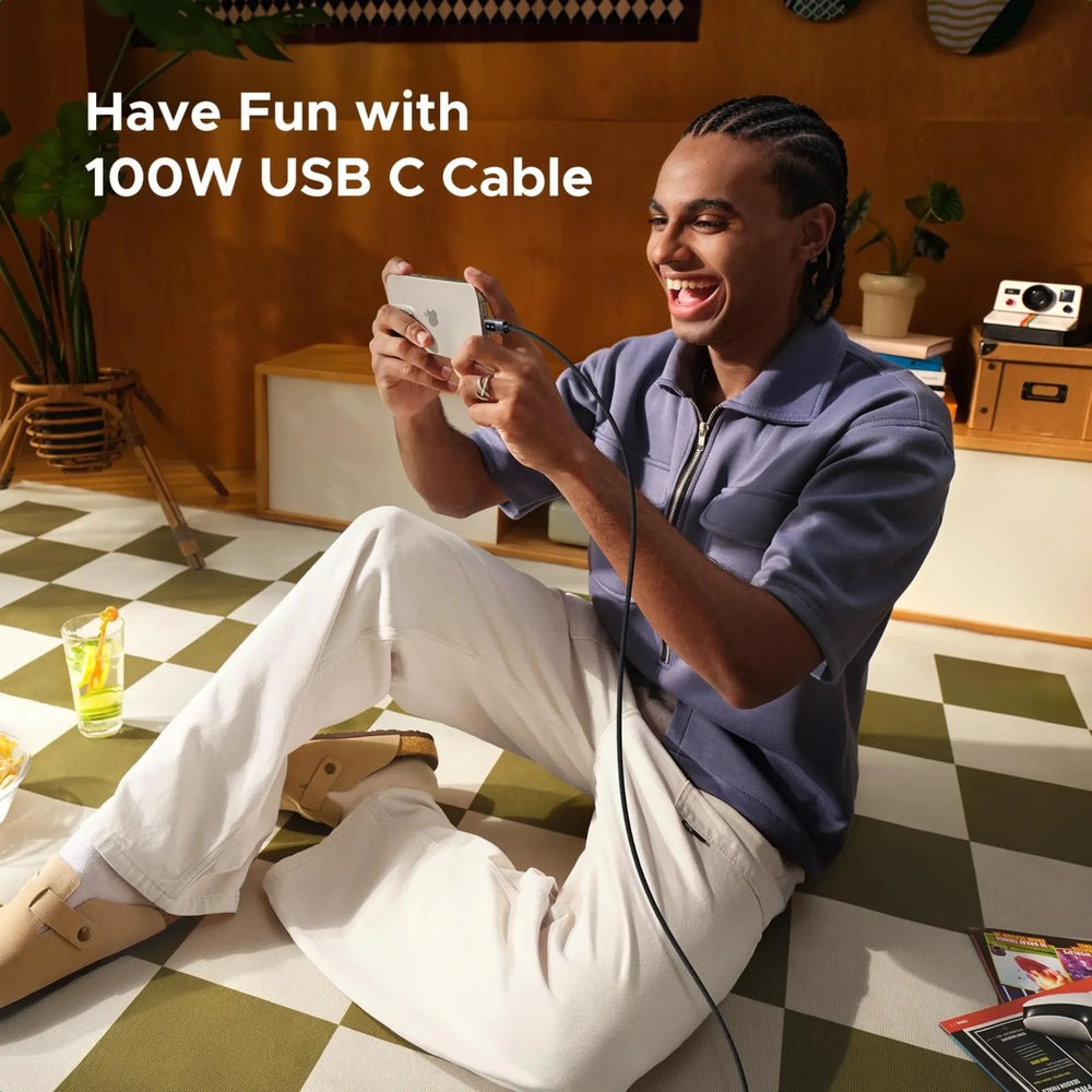 Cable de Carga Ugreen Robot USB-C a USB-C 100W Longitud 1m Pantalla LED con Expresion 35501