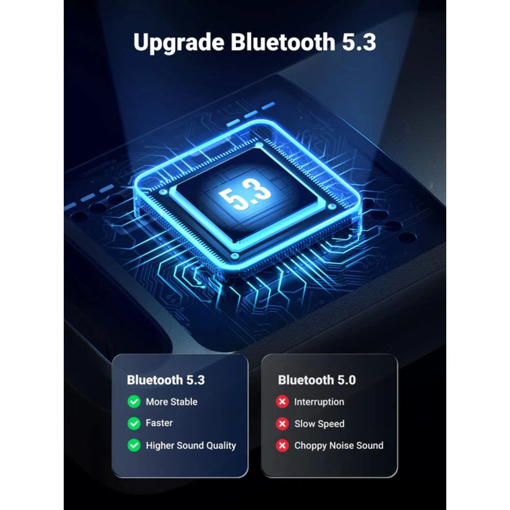 Adaptador Ugreen USB-A a Bluetooth v5.3 BR+EDR BLE Soporta 7 Dispositivos en Simultaneo Indicador LED 90225