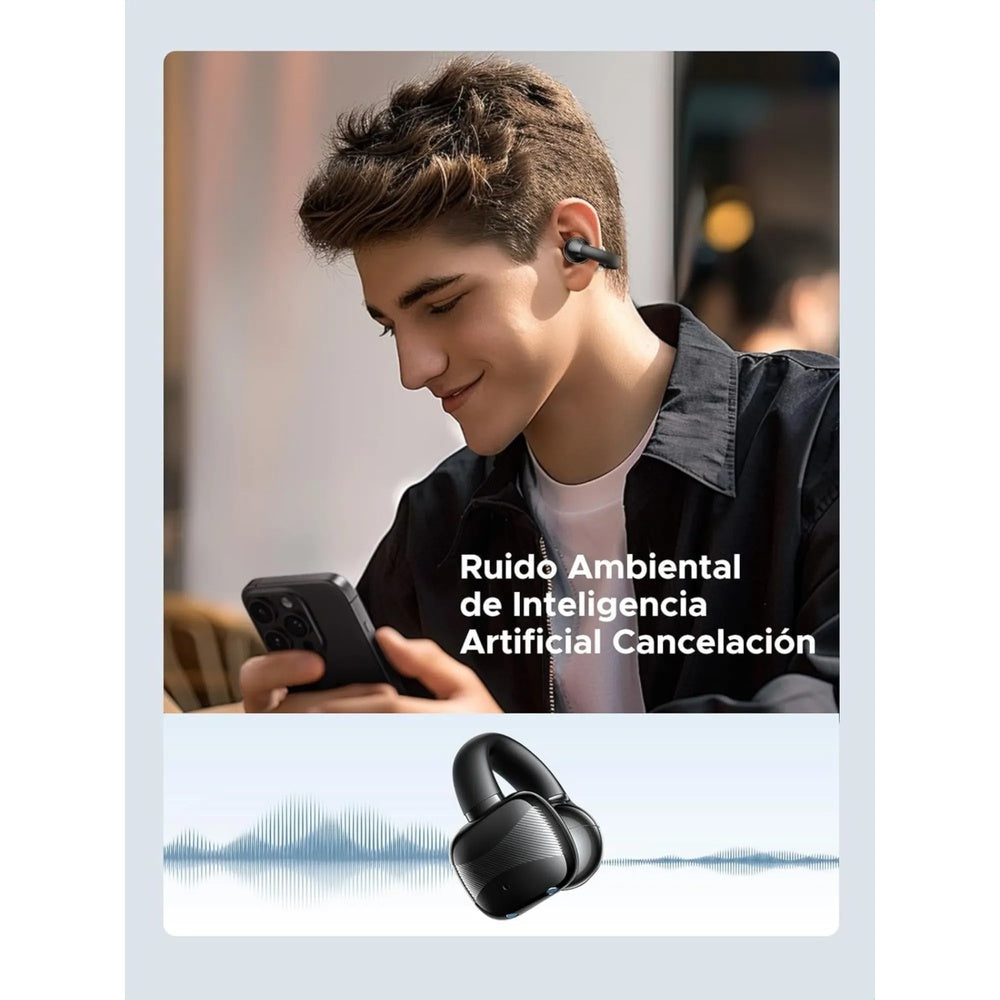 Auriculares Ugreen HiTune S3 Open-Ear BT v5.4 Carga Ultra Rapida Cancelacion de Ruido Bateria 30horas IP5X 45785