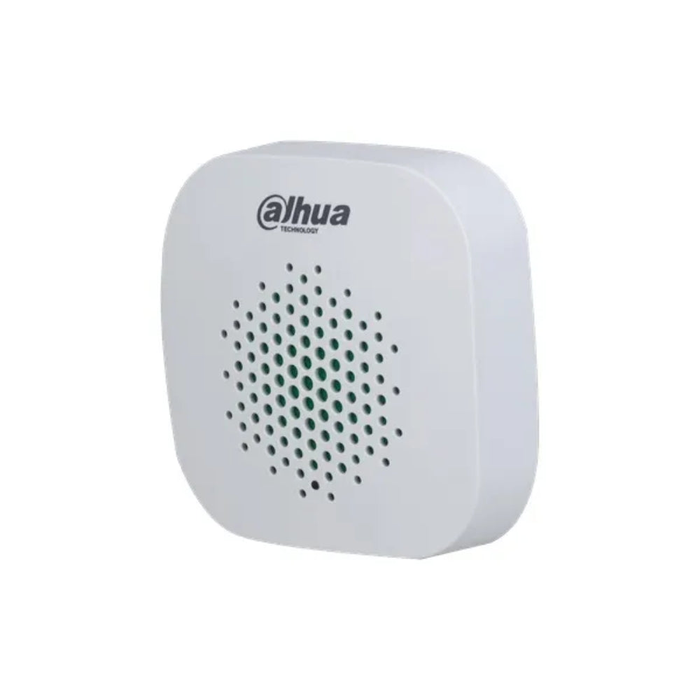 Sirena Inalambrica Dahua para Interiores Mide Temperatura 433MHz Enlace hasta 800 metros con Alarma de Baja Bateria DHI-ARA12