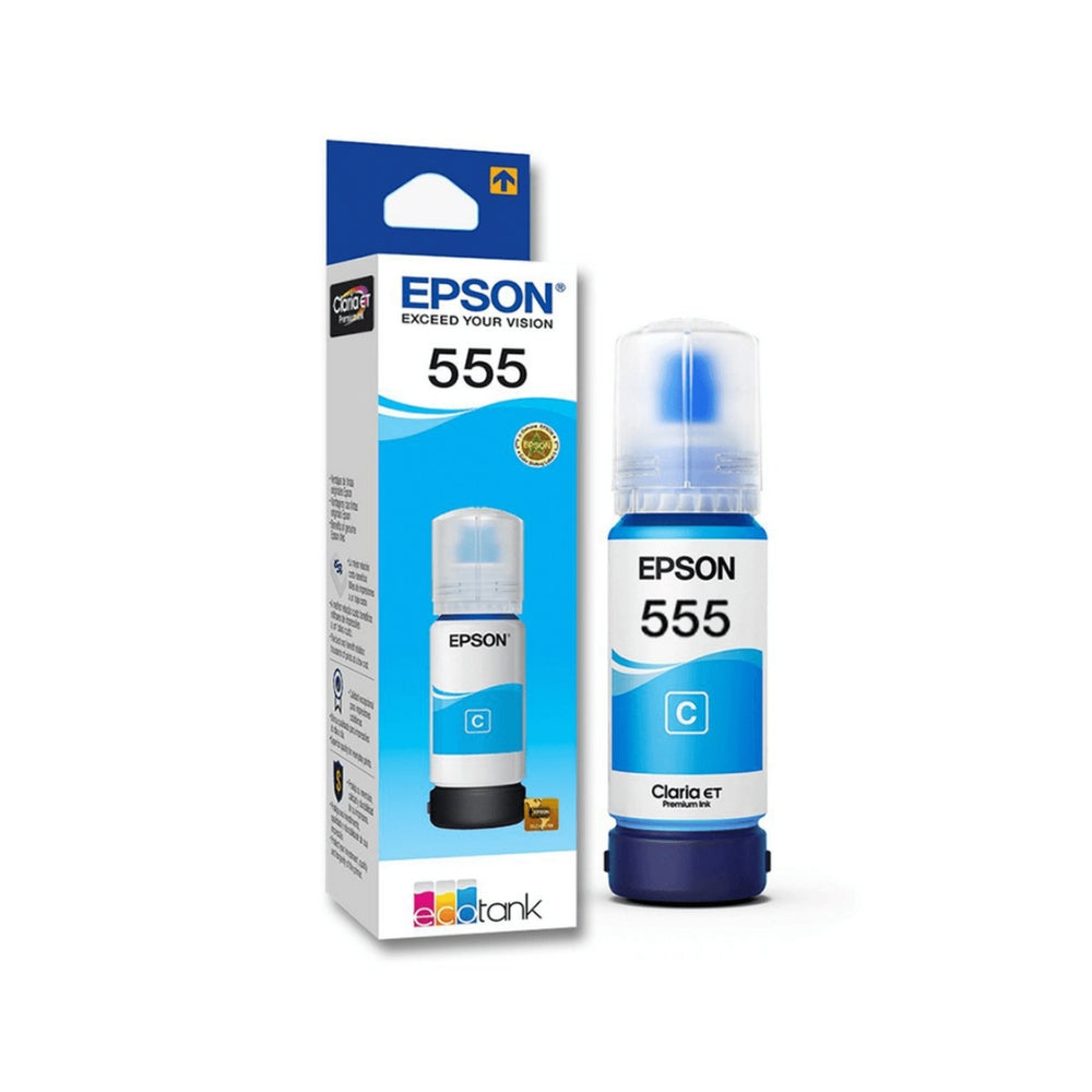 Botella de Tinta Epson T555 color Cian de 70ml T555220-AL