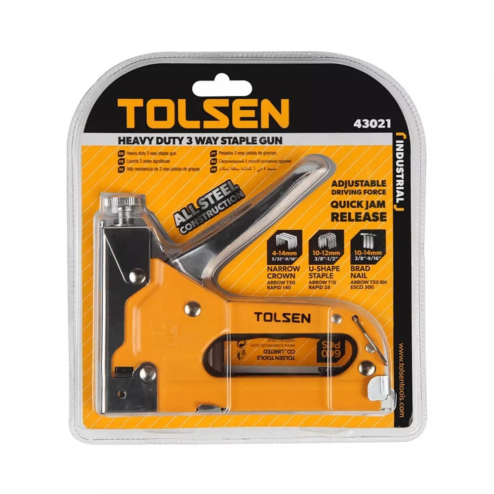 Engrampadora Tolsen Industrial Medidas 4a14mm Grapas 140,T50,T18,28,300 43021