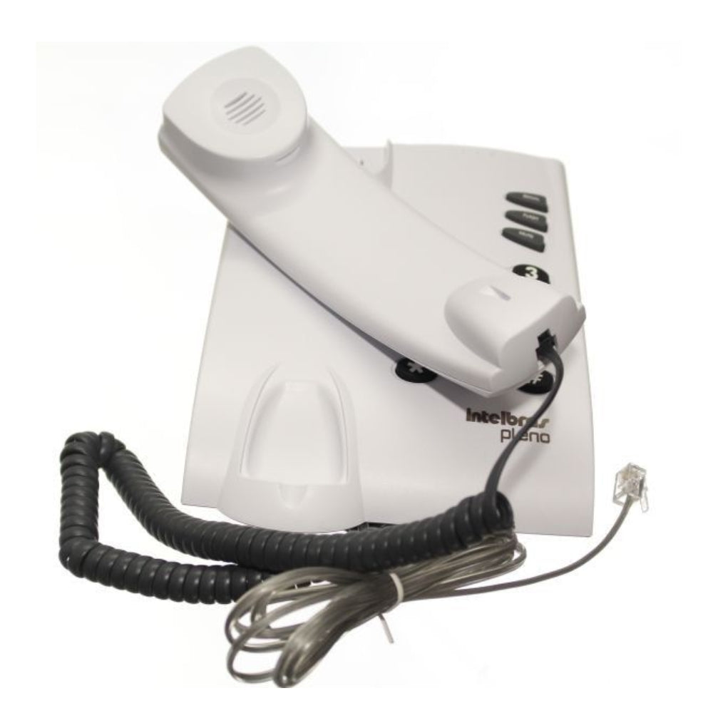 Telefono Intelbras Pleno Analogico Alambrico Basico Universal Para Pared o Mesa color Blanco 4080067