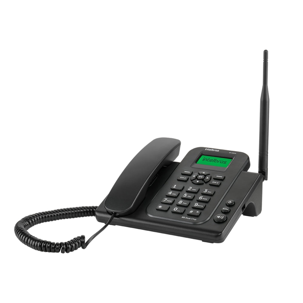 Telefono Intelbras Celular Fijo CFW 9041 4G WiFi Soporta hasta 8 Dispositivos Conectados 1 Ranura SIM Antena 3dBI Compatible con Antena Externa 4119041