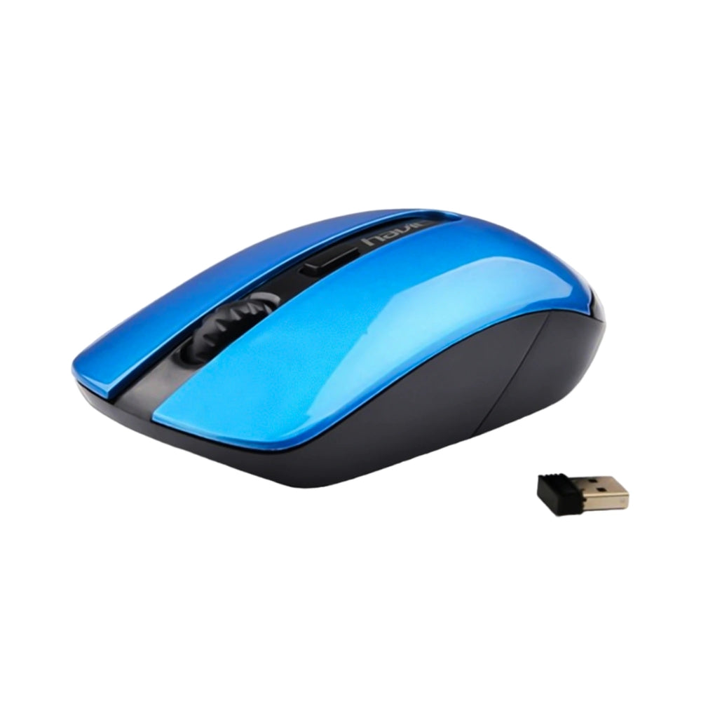 Mouse Havit Inalambrico Resolucion hasta 1600 DPI de 4 Botones color Negro con Azul HV-MS989GT-B/BLUE