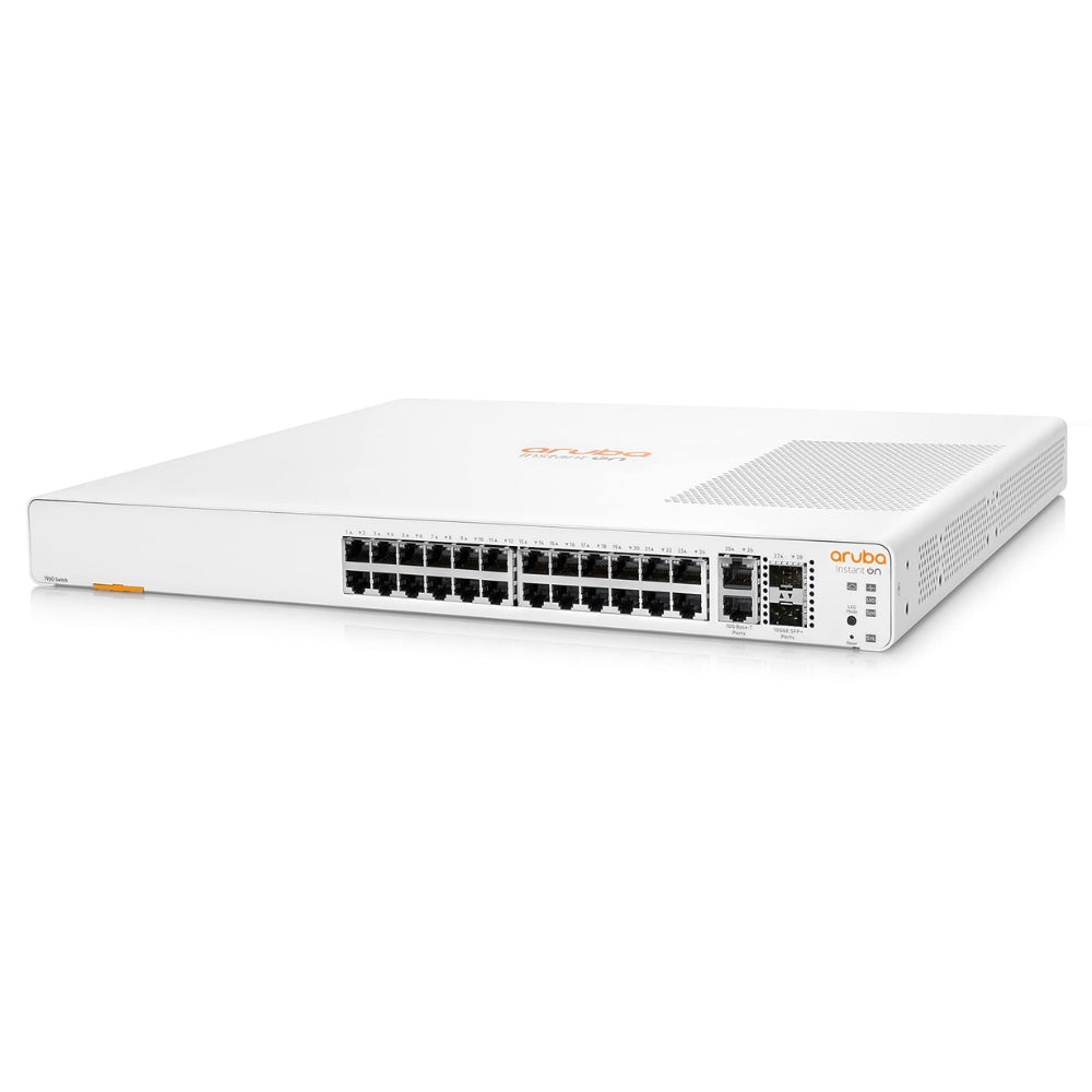 Switch HPE Aruba Instant On 1960 24 G 20 p Clase 4 4p Clase 6 PoE 2 XGT 2 SFP+ 370 W Switch JL807A