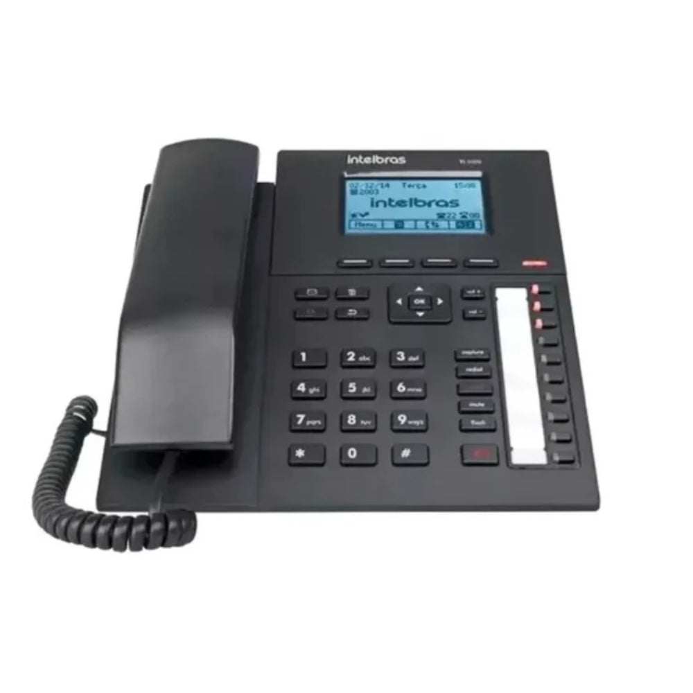 Telefono Intelbras Central Inteligente TI 5000 con 10 Teclas Programables y Pantalla LCD Telefono Operador para Impacta 68i color Grafito 4315600