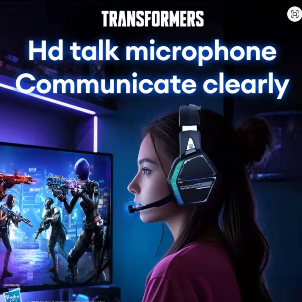 Audifonos Transformers Deceptions 7.1 Multiplataforma Sonido Tridimensional Surround 3D Conectividad Inalambrica USB-A USB-C Cableado Compatible con PC Celulares PS4 PS5 N Switch TF-G10-BK