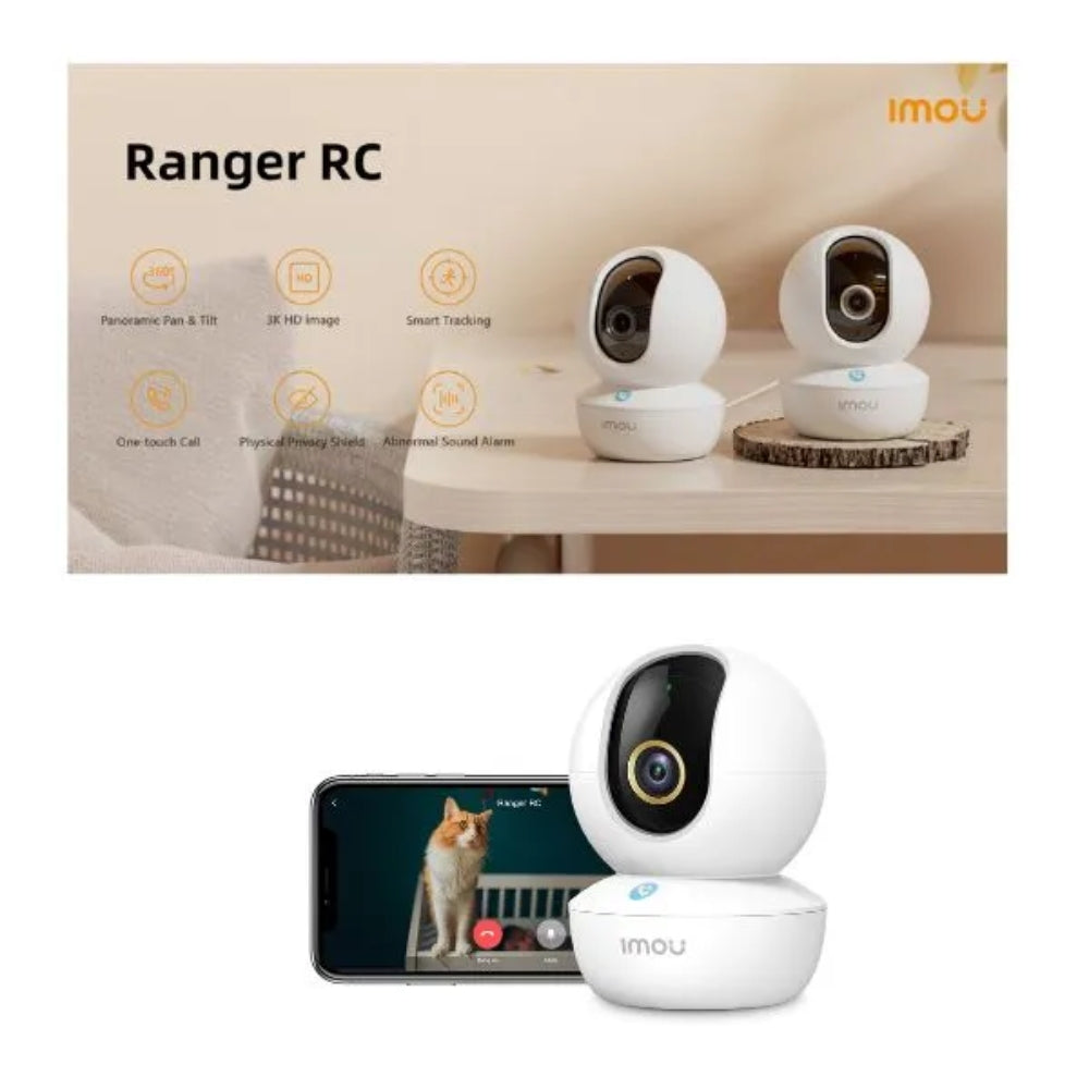 Camara Imou IP WIFI Ranger RC 3MP Rastreo Inteligente Audio 2 Vias Micro SD hasta 256GB Sirena Integrada IPC-GK2CN-3C1WR-imou