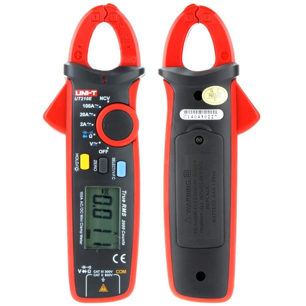 Mini Pinza Amperimetrica Uni-t 200A AC DC 600V AC DC Resitencia Capacitancia Frecuencia Temperatura UT210D