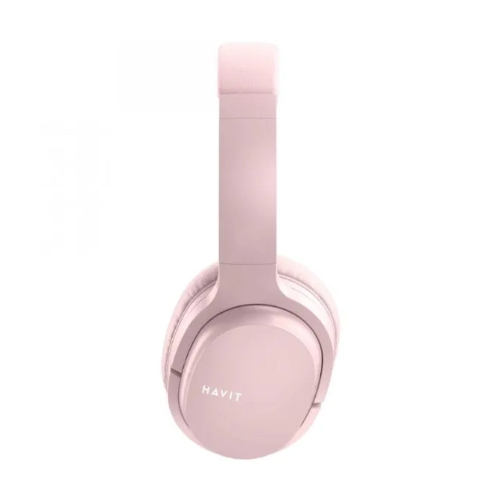 Audifonos Havit Inalambrico Bateria hasta 8 Horas Bluetooth 5.0 Plegable y Ergonomico color Rosado I62-P