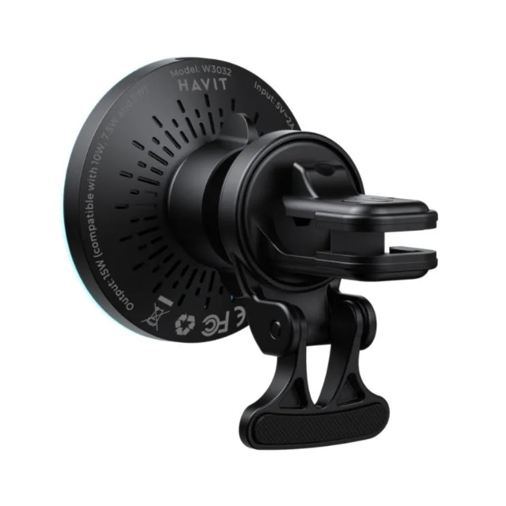 Cargador para Vehiculo Havit Inalambrico Magnetico Entrada 5V 9V 12V salida hasta 15 Watts W3032