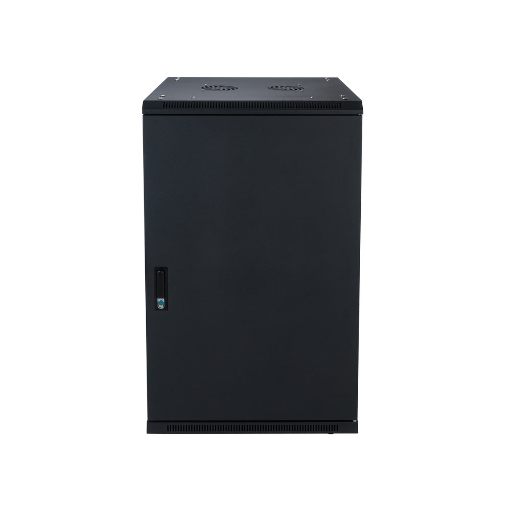 Gabinete Dimax 22U SOHO 19" 600x600x1200mm Puerta de Cristal Capacidad 600Kg Norma ROHS color Negro Z061