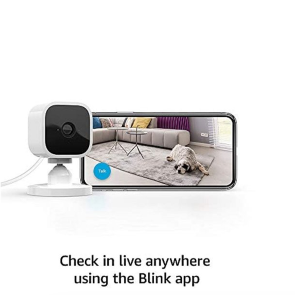 Kit de 2 Camaras inteligente Amazon Blink Mini Video 1080P Audio 2 vias Deteccion de Movimiento Color Blanco B086DKSYTS