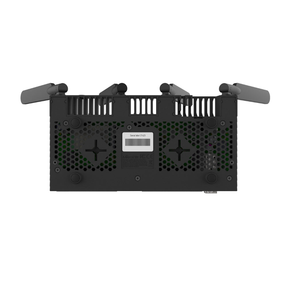 Router Board Mikrotik 10 Puertos Gigabit + 1 Puerto SFP WiFi Doble Banda CPU Cortex 15 4 Nucleos RAM 1GB Hardware IPSec 4 Antenas Externas RB4011iGS+5HacQ2HnD-IN