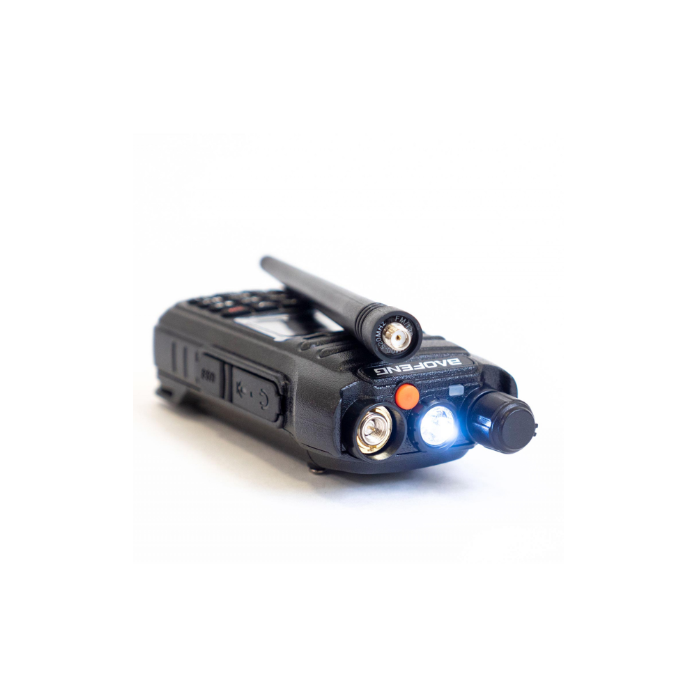 Radio Portable Baofeng UHF VHF con Pantalla Doble Banda 128 Canales Potencia 10W IP57 BF-H5