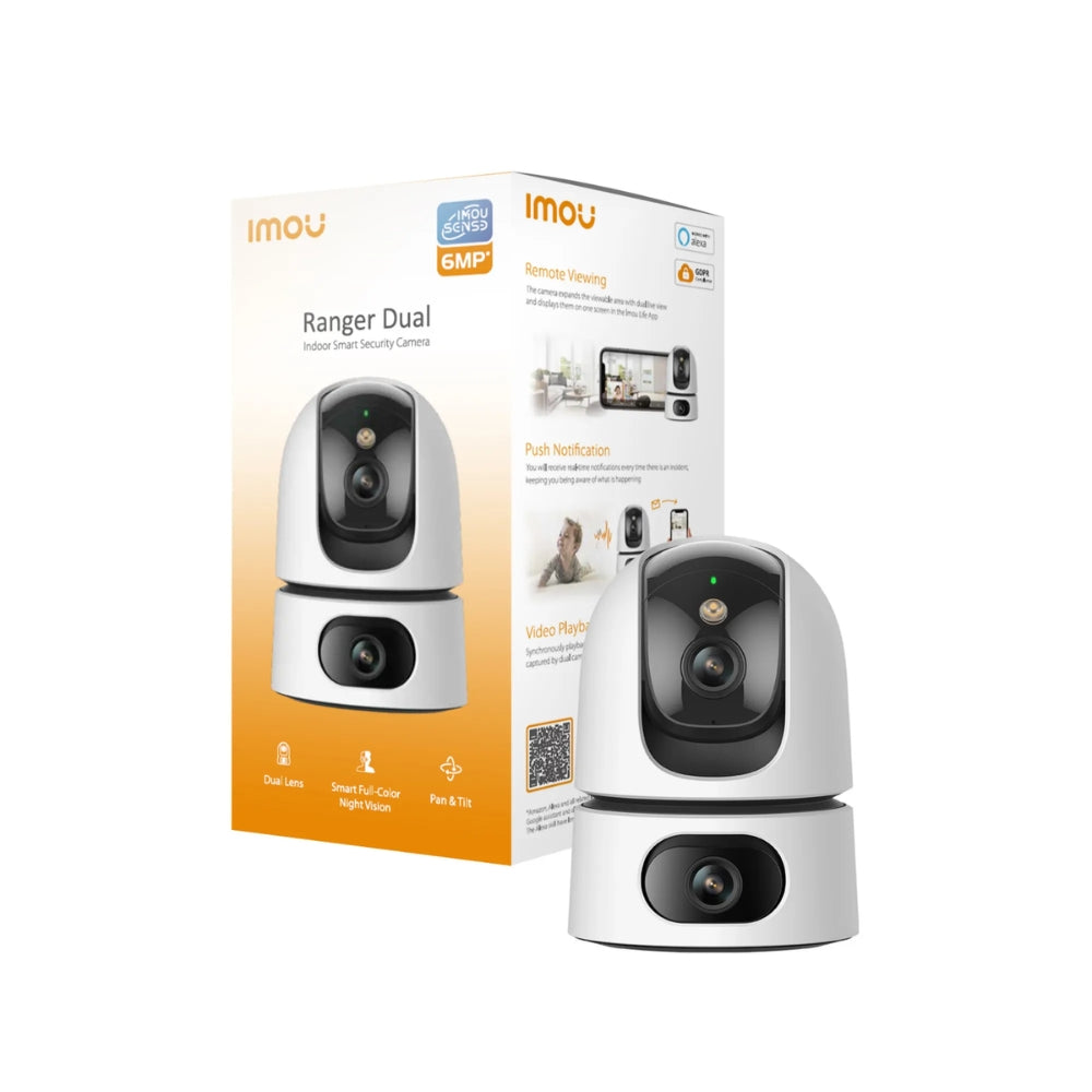 Camara Imou IP WiFi Ranger Dual 6MP Full Color Detecta con IA Personas y Vehiculos Audio 2 Vias Disuacion Activa Micro SD hasta 256GB IPC-S2XN-6M0WED-imou