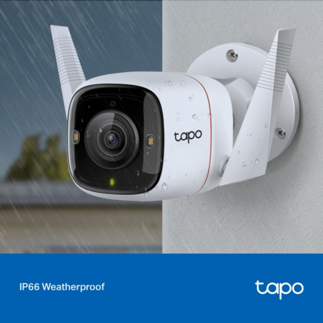 Camara para Exterior Tapo 2K QHD 3MP WiFi Sensor de Movimiento Audio 2 Vias IP66 Tapo C320WS