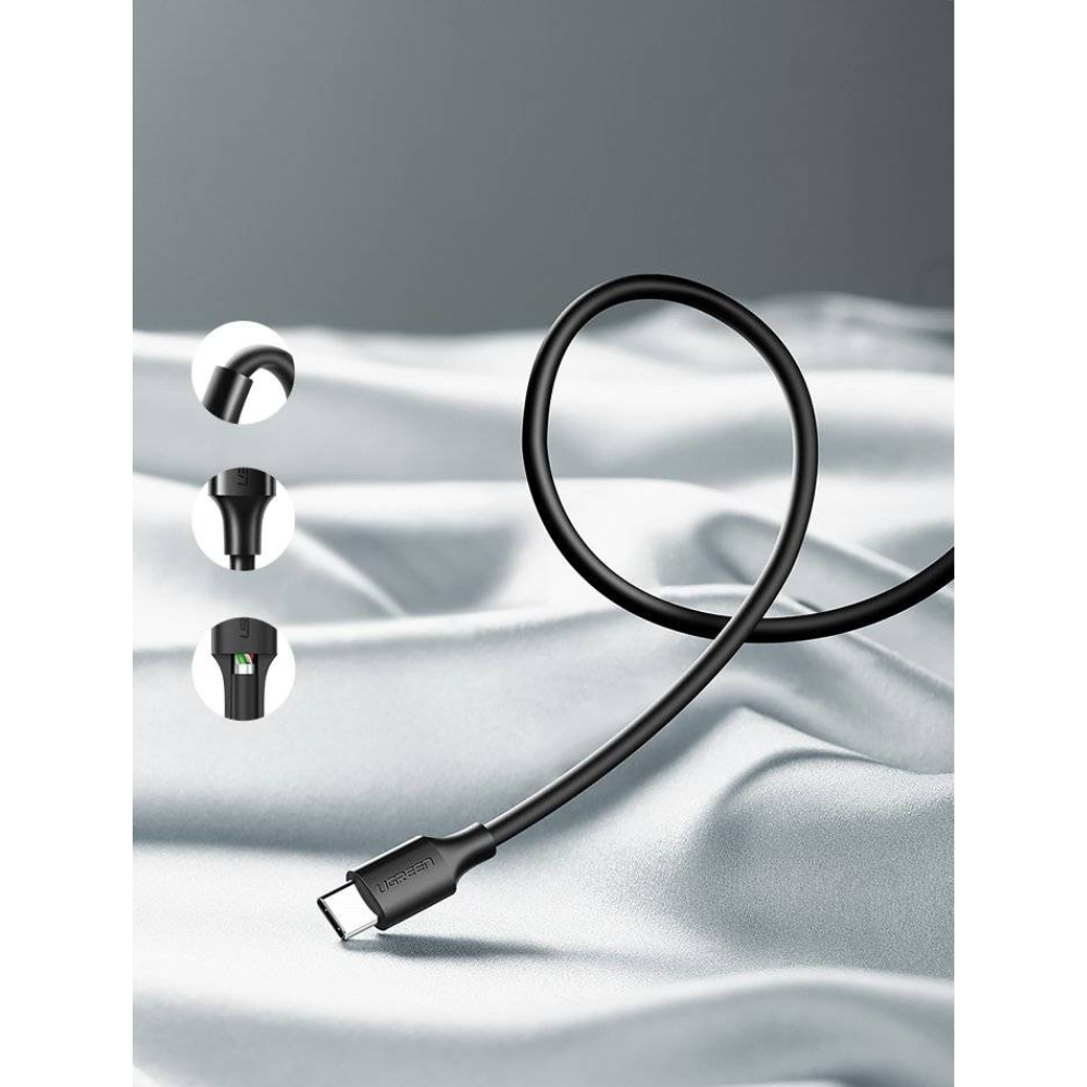 Cable Ugreen USB-A 2.0 a USB-C Carga Rapida 5V 3Amp Transferencia hasta 480Mbps Compatible con QD3.0 de 1M color Negro 60116