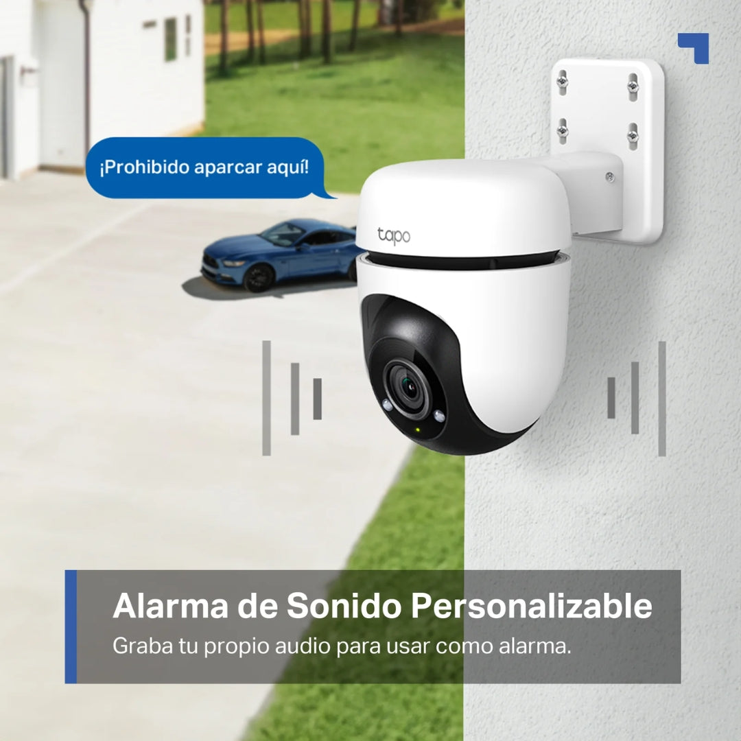 Camara para Exterior Tapo Full HD WiFi Giro Horizontal 360 Vertical 130grados Full Color Vision Nocturna Sensor de Movimiento Audio 2 Vias IP65 Tapo C500