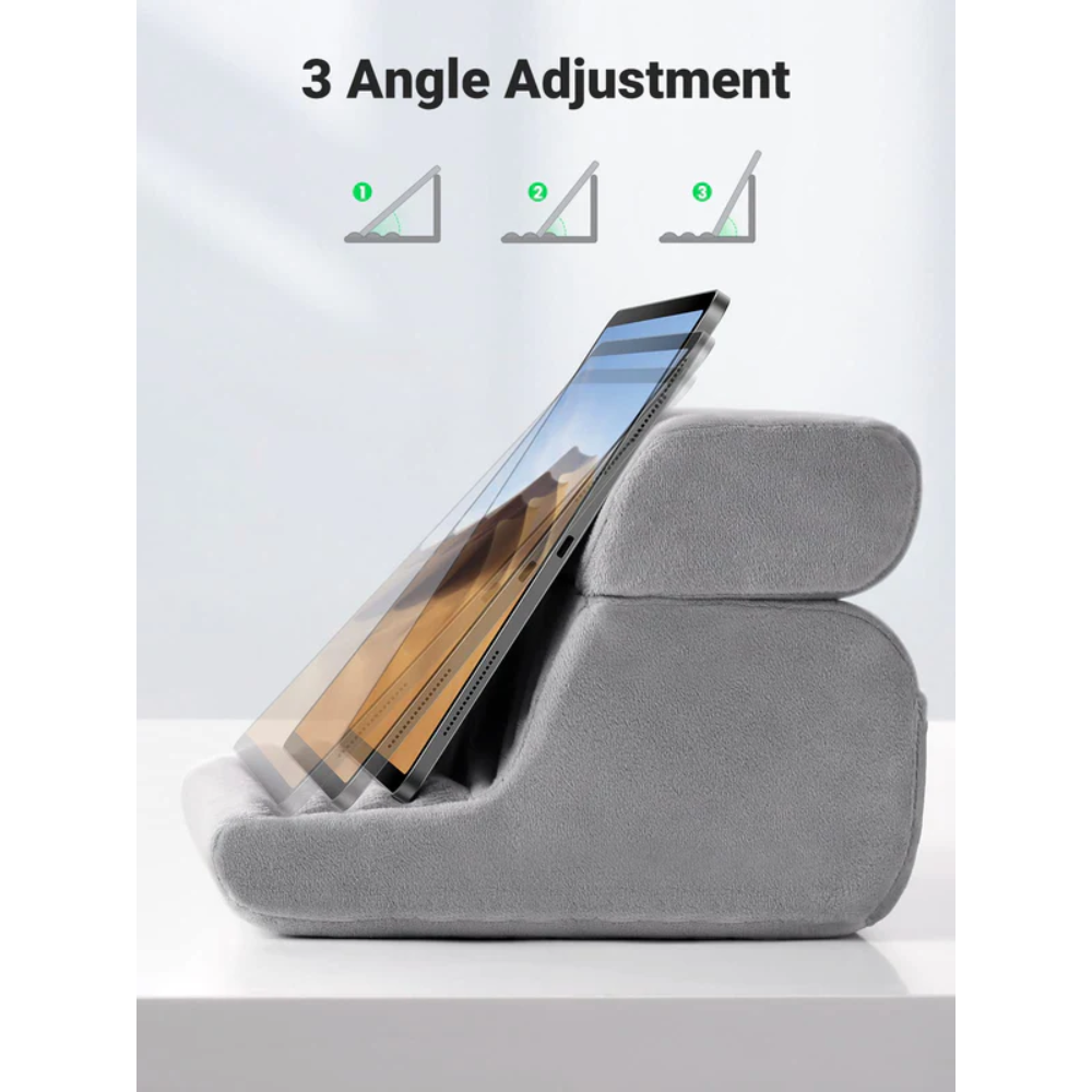 Soporte Ugreen de Almohada para Tablet Diseño Plegable para Equipos de 4.7" a 12.9" color Gris 60646