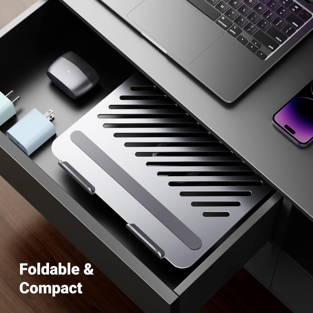 Soporte Ugreen para Laptop de Escritorio hasta 17.3" base giratoria 360 Grados Diseño Ergonomico Buena Ventilacion cuerpo de ALuminio 90849