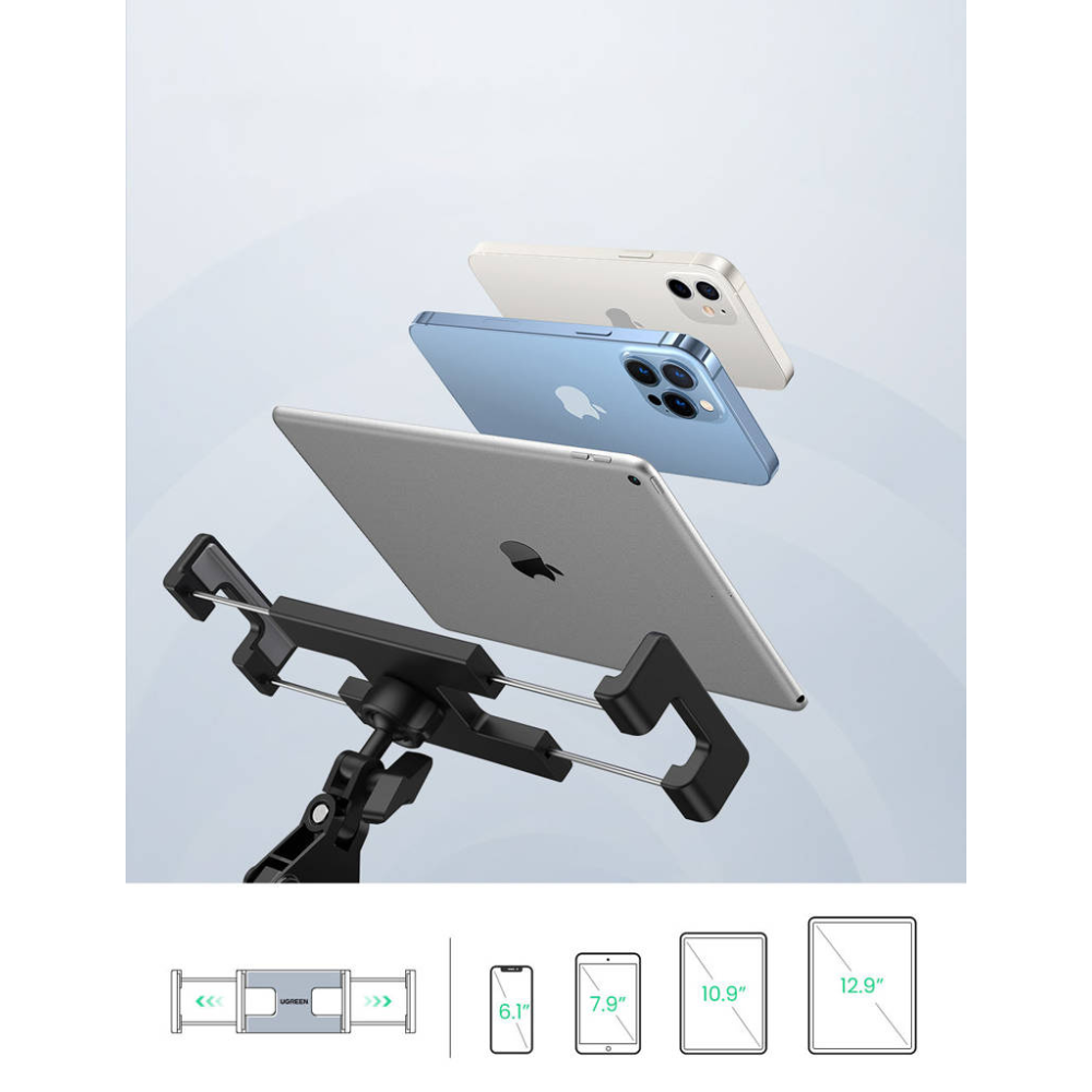 Brazo Flexible con Soporte Ugreen para Tablet Operacion 360 Grados desde Cualquier Angulo y Distancia Lontigud 750mm 50394