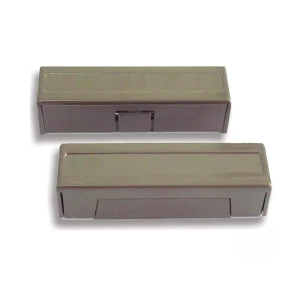 Contacto Magnetico Sentek de Sobreponer para Puertas de Madera Contacto NC color Cafe BS-2033BN