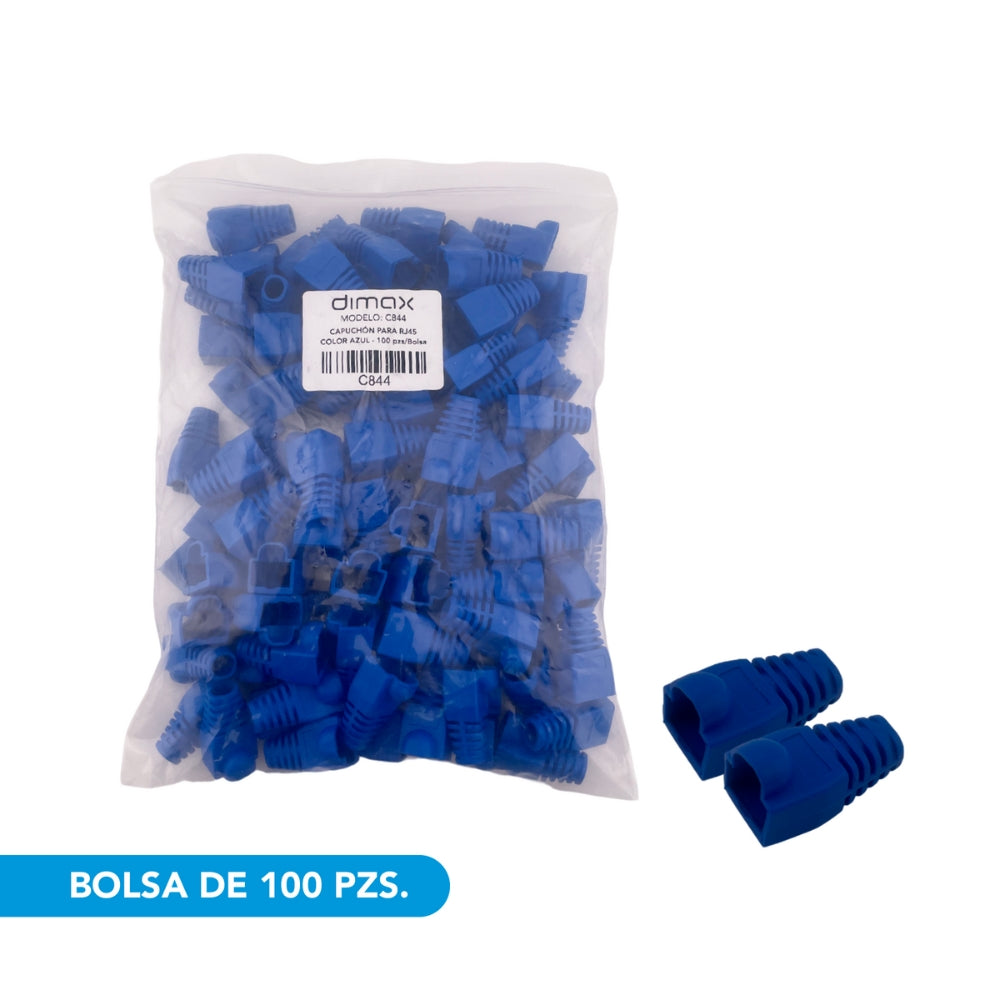 Set de 100 Capuchones Dimax para RJ45 color Azul C844