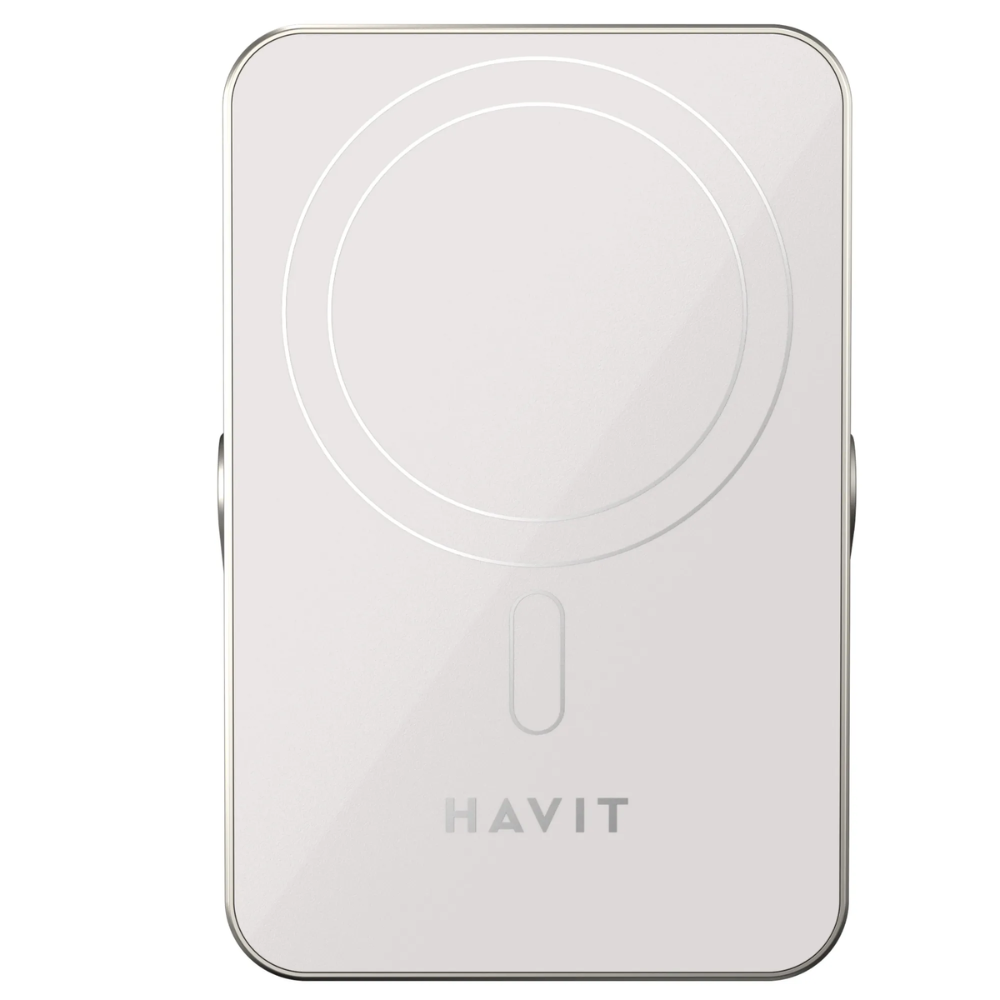 Cargador Portatil Havit Power Bank Magnetico de 10.000 mAh puerto USB-C soporte Plegable PB5222-TITANIUM
