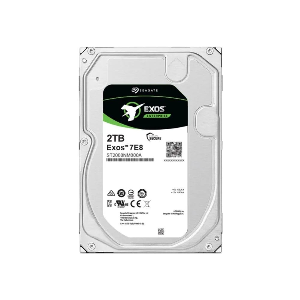Disco Duro Seagate Exos Enterprise 2TB 7200RPM Cache 128MB Sata 6Gbps 3.5” Reempaquetado ST2000NM0125