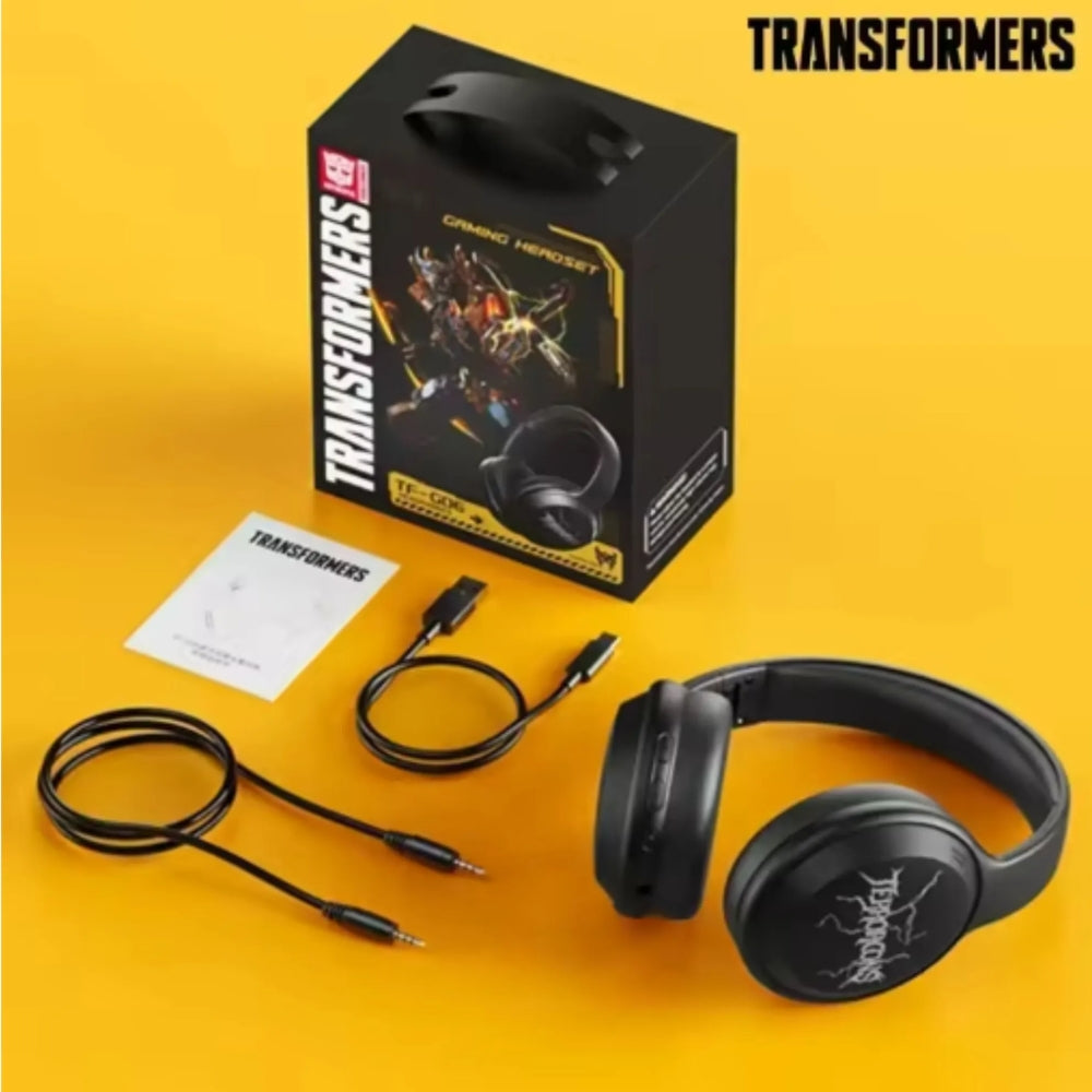 Audifonos Inalambricos Transformers Terrorcons BT v5.4 Bateria hasta 8 Horas Conexion Aux 3.5mm y USB-C Sonido HiFi TF-G06-BK