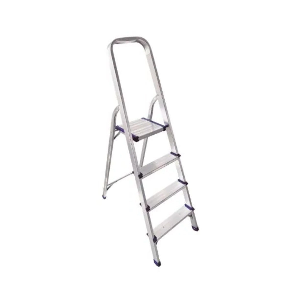 Escalera Dimax de ALuminio de 4 Peldaños Uso Domestico Altura 1.40M Peso Maximo 120Kg N075