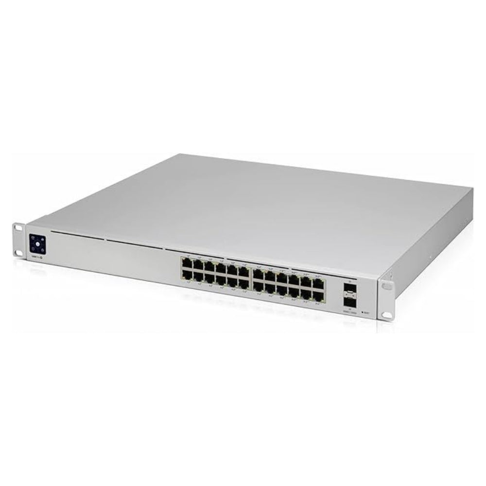 Switch Ubiquiti Unifi USW Pro 2xPuetos SFP+ 24xPuertos Gigabit Capa 2/3 Pantalla Tactil 1.3" Rackeable Unifi Controller UB-USW-PRO-24