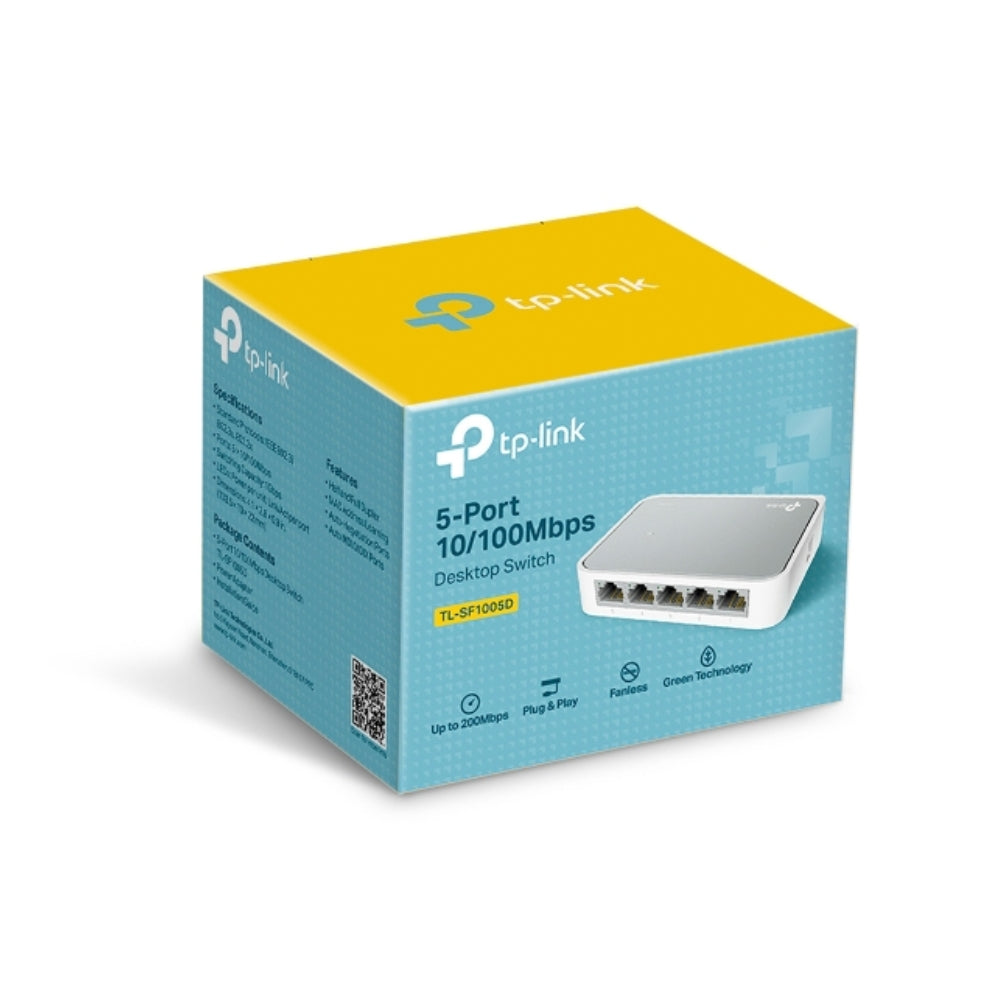 Switch TP-Link 5 Puertos10/100 Mbps Diseño para Mesa TL-SF1005D
