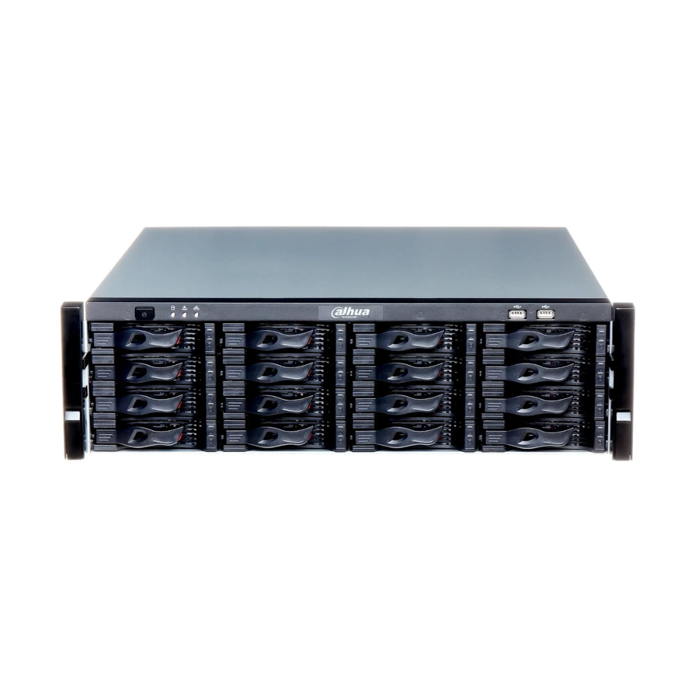 Grabador IP Dahua de 128 canales 4K Procesador Intel Resolucion 12MP 16xHDD Rastreo y Video Inteligente iSCSI Mini SAS 384Mbps RAID DHI-NVR616-128-4KS2
